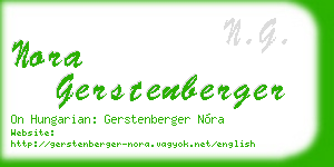 nora gerstenberger business card